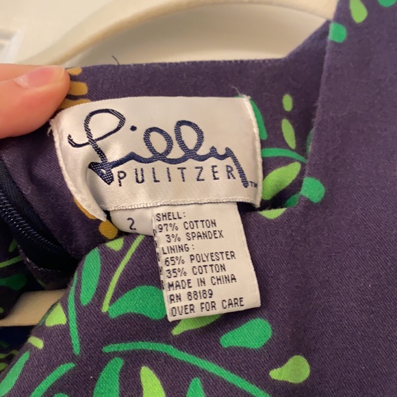 Vintage Lilly Pulitzer palm tree dress - Picture 3 of 4